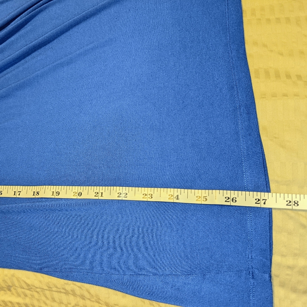 Cable And Gauge Women's Peasant Short Sleeve Blue Top Size XL - Picture 4 of 6